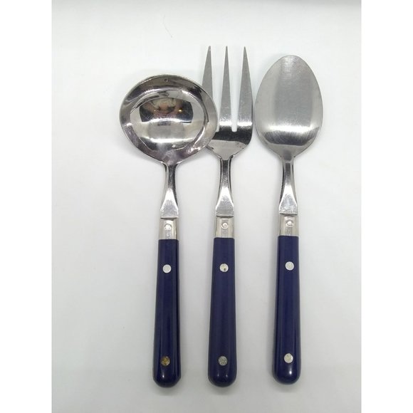 Vtg Life Time Stainless Korea Serving gravy ladle dinner fork & dinner spoon - Picture 1 of 12